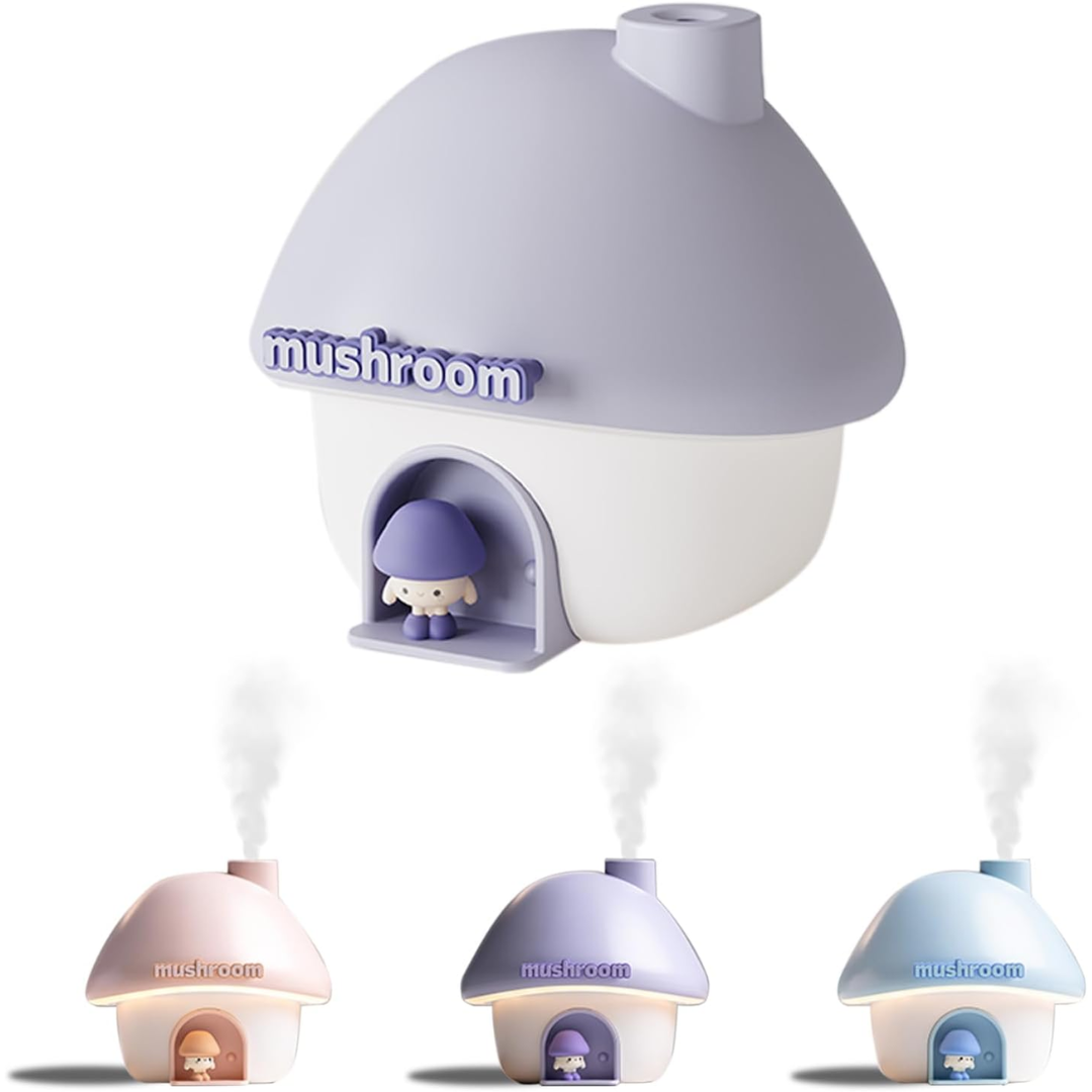 Humidificador con forma de casita de hongo